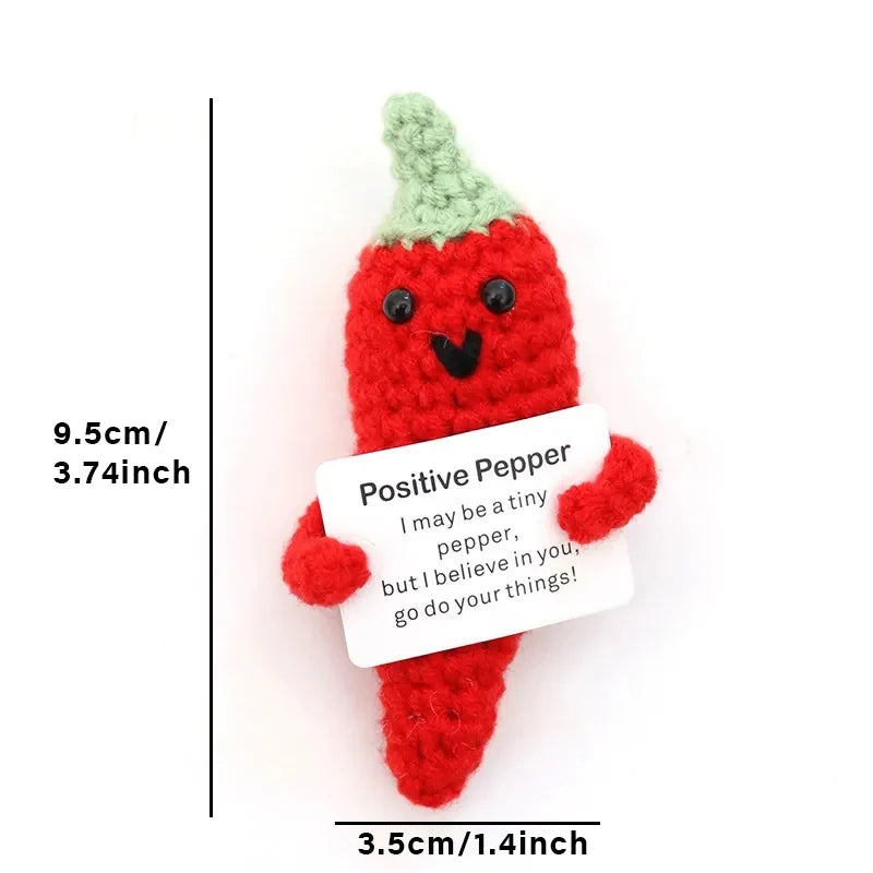 Positive Energy Potato Doll Hug Pocket Mini Handmade Wool Knitting Dolls Funny Emotional Support Plant Crochet Gift for Birthday
