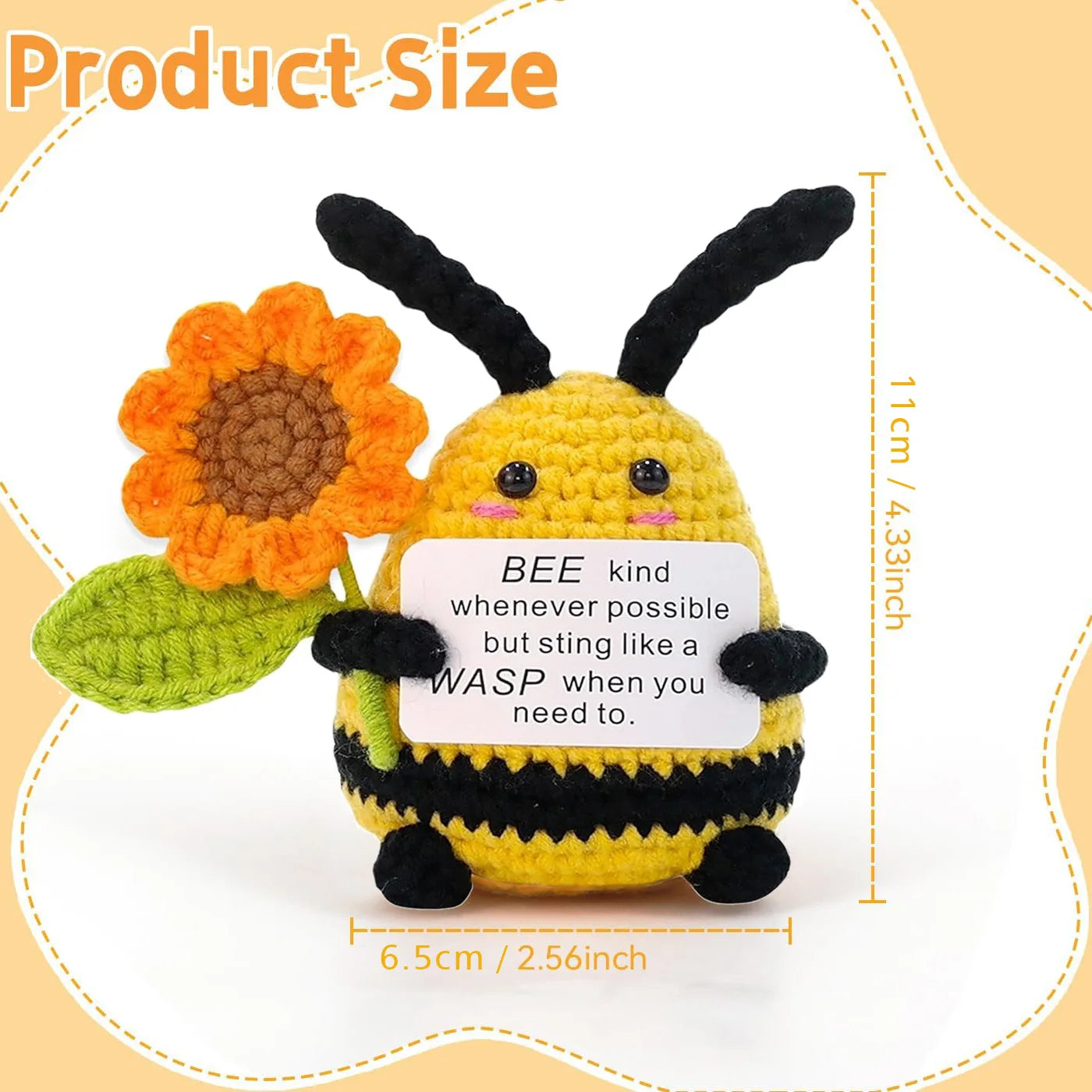 Positive Energy Potato Doll Hug Pocket Mini Handmade Wool Knitting Dolls Funny Emotional Support Plant Crochet Gift for Birthday