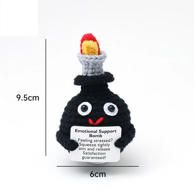 Positive Energy Potato Doll Hug Pocket Mini Handmade Wool Knitting Dolls Funny Emotional Support Plant Crochet Gift for Birthday