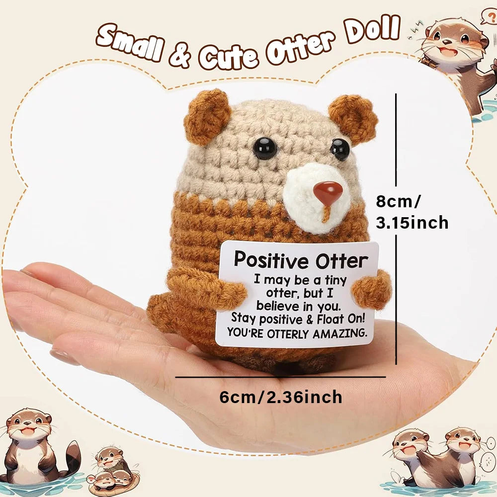 Positive Energy Potato Doll Hug Pocket Mini Handmade Wool Knitting Dolls Funny Emotional Support Plant Crochet Gift for Birthday