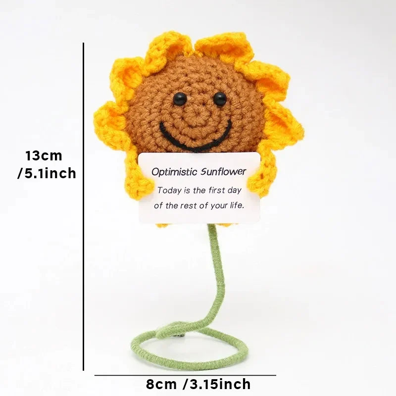 Positive Energy Potato Doll Hug Pocket Mini Handmade Wool Knitting Dolls Funny Emotional Support Plant Crochet Gift for Birthday