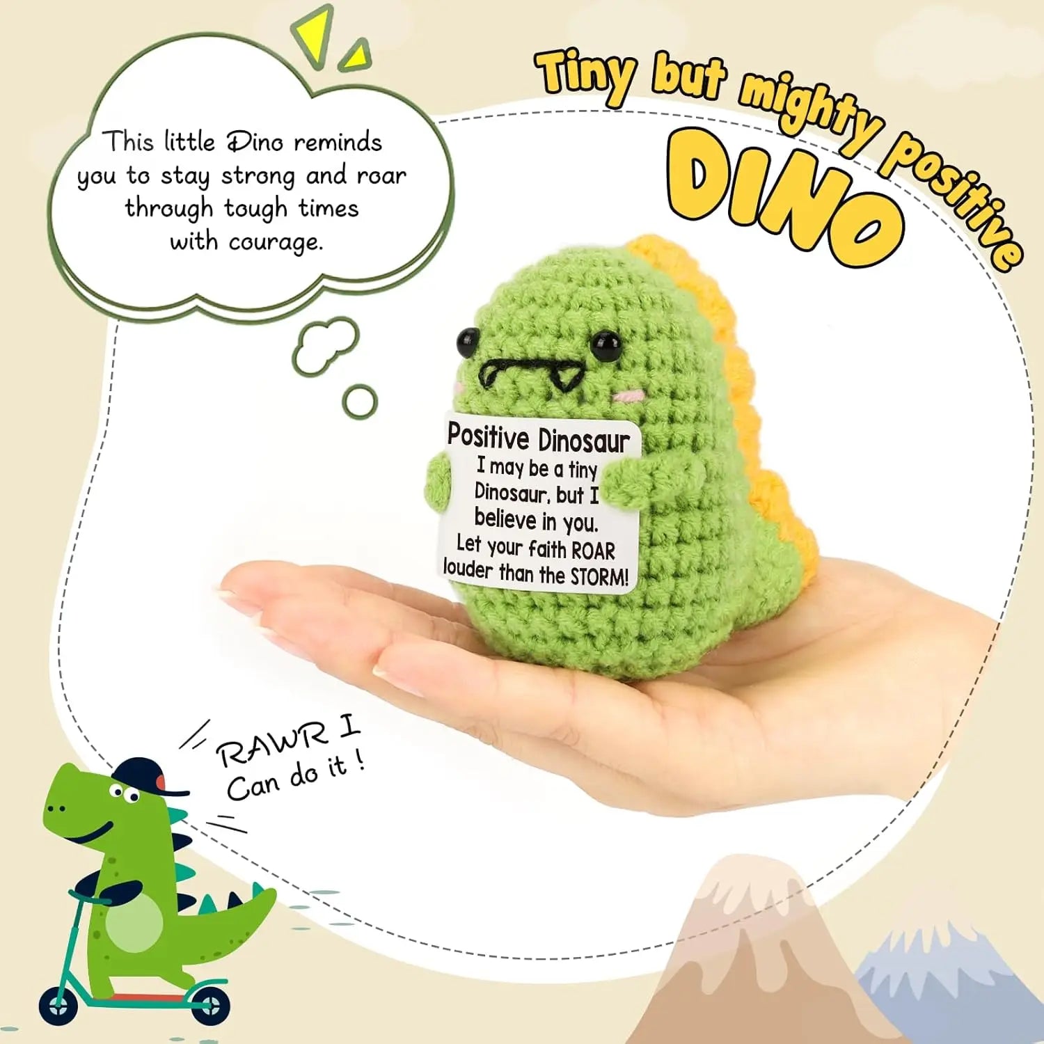 Positive Energy Potato Doll Hug Pocket Mini Handmade Wool Knitting Dolls Funny Emotional Support Plant Crochet Gift for Birthday