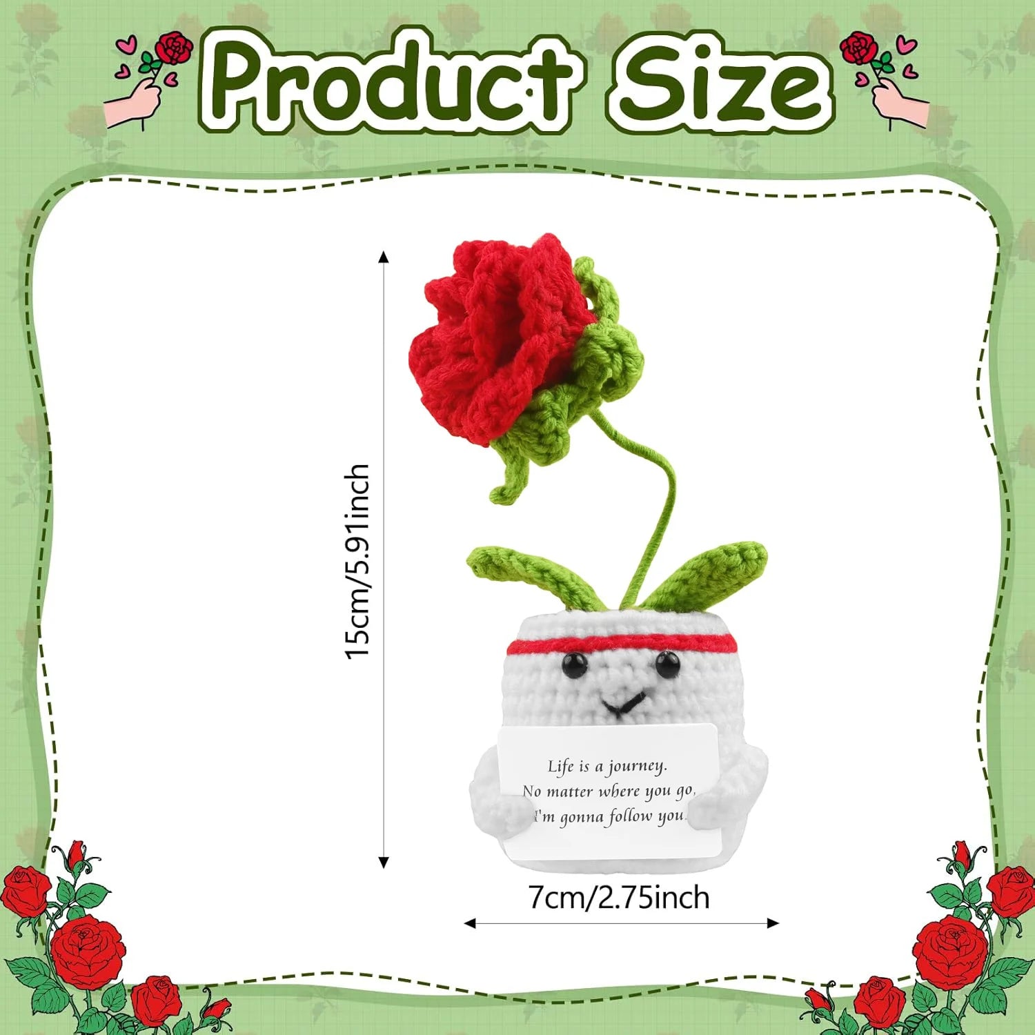 Positive Energy Potato Doll Hug Pocket Mini Handmade Wool Knitting Dolls Funny Emotional Support Plant Crochet Gift for Birthday