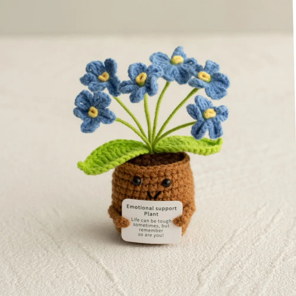 33 Styles Crochet potted tabletop Words of encouragement forget-me-not crochet orange convolia heart-warming ornament