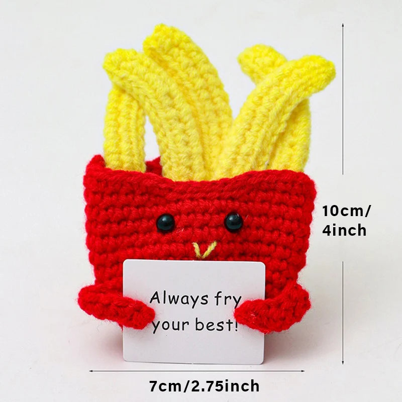 Positive Energy Potato Doll Hug Pocket Mini Handmade Wool Knitting Dolls Funny Emotional Support Plant Crochet Gift for Birthday