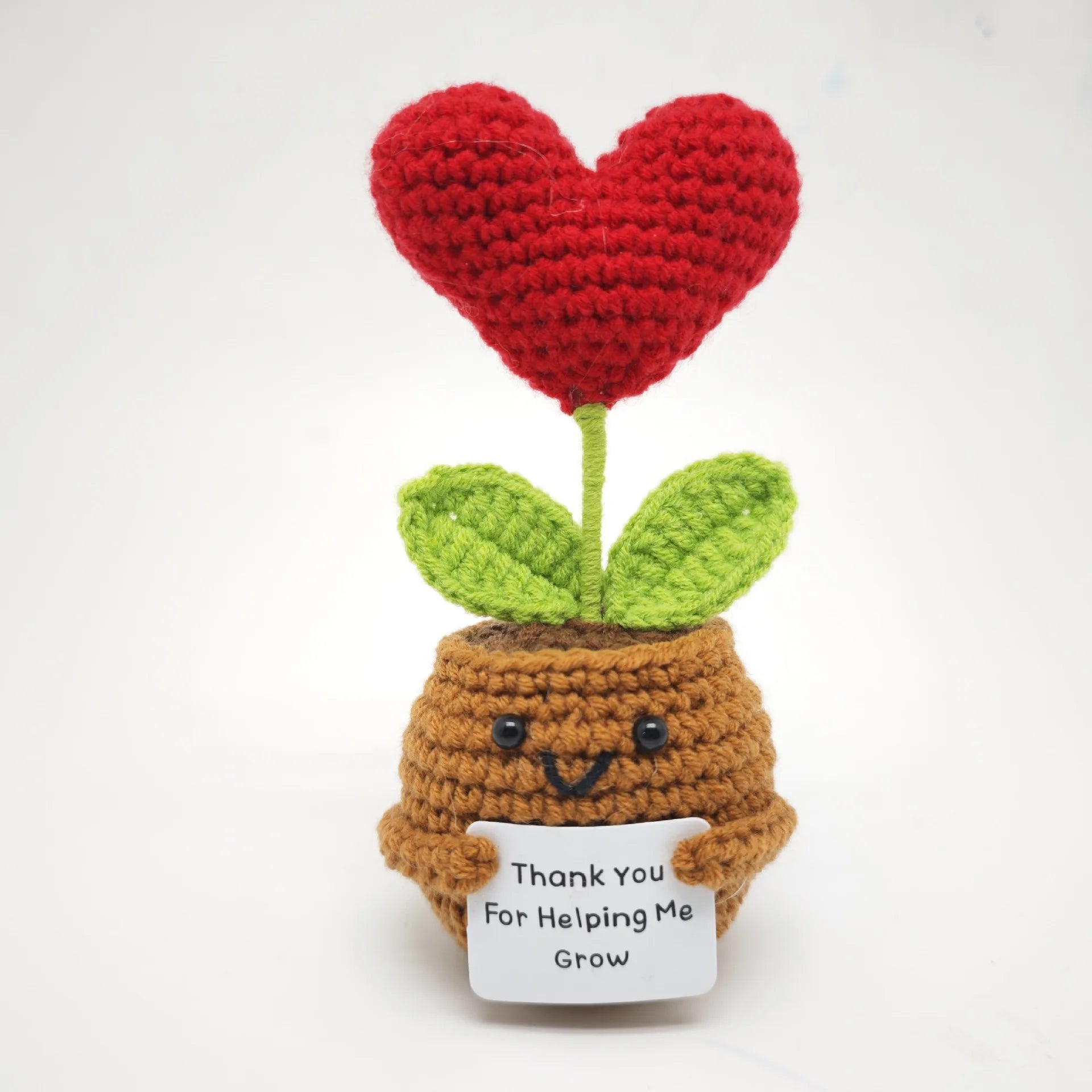 Hand-knitted Crochet Rose Flowers Woven Plants Potted Artificial Sunflowers Positive Flower Room Table Ornament Birthday Gift