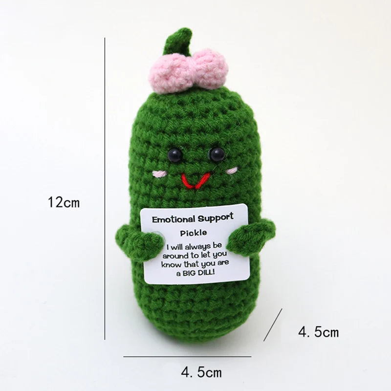 Positive Energy Potato Doll Hug Pocket Mini Handmade Wool Knitting Dolls Funny Emotional Support Plant Crochet Gift for Birthday