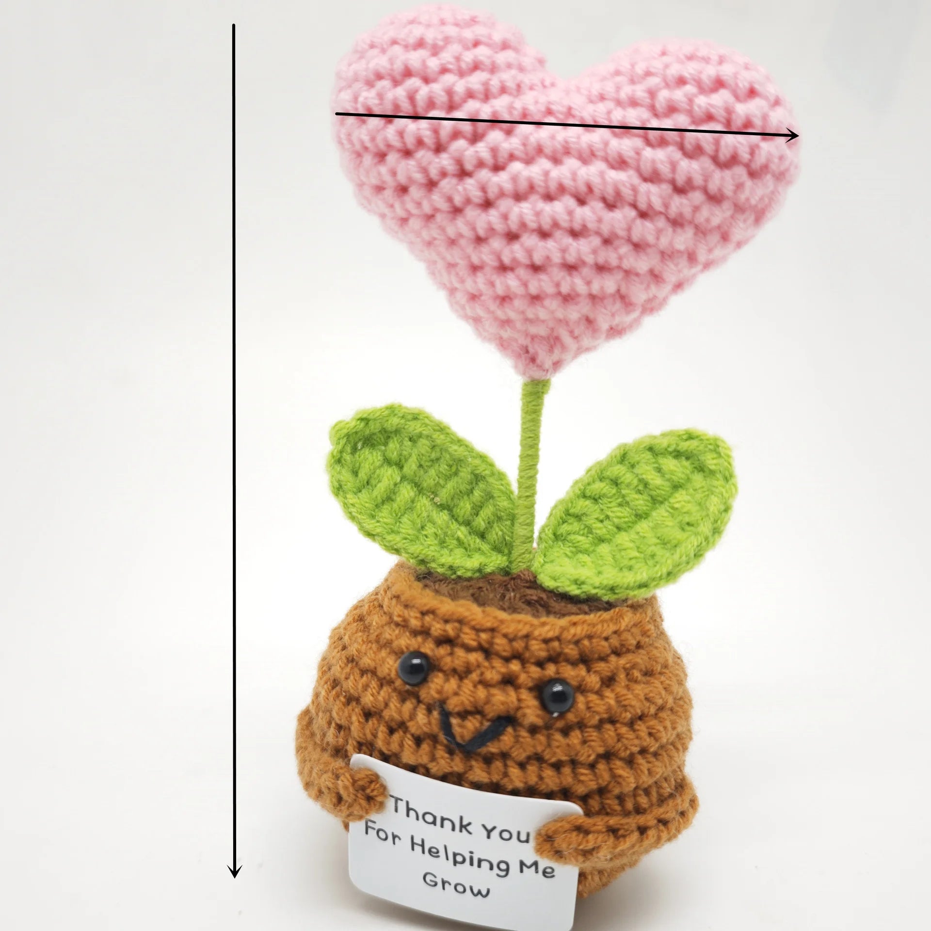 Hand-knitted Crochet Rose Flowers Woven Plants Potted Artificial Sunflowers Positive Flower Room Table Ornament Birthday Gift