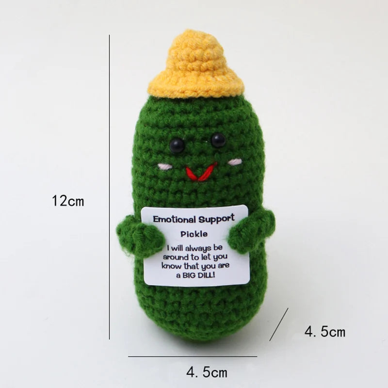 Positive Energy Potato Doll Hug Pocket Mini Handmade Wool Knitting Dolls Funny Emotional Support Plant Crochet Gift for Birthday