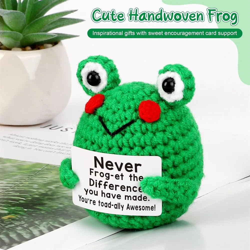 Positive Energy Potato Doll Hug Pocket Mini Handmade Wool Knitting Dolls Funny Emotional Support Plant Crochet Gift for Birthday