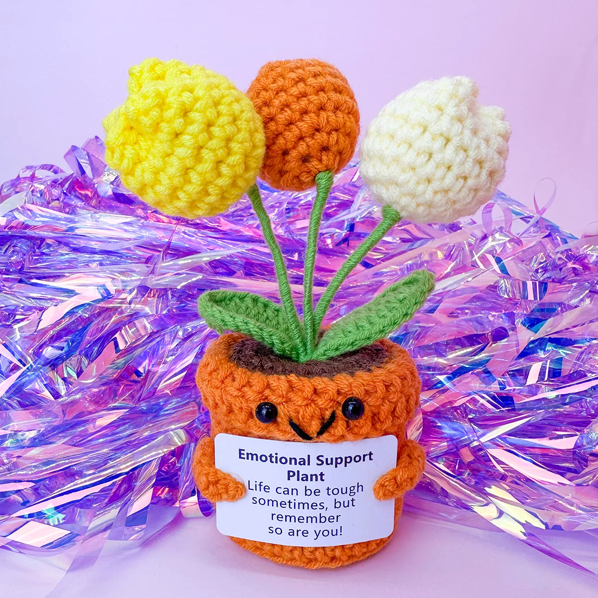 Positive Energy Potato Doll Hug Pocket Mini Handmade Wool Knitting Dolls Funny Emotional Support Plant Crochet Gift for Birthday