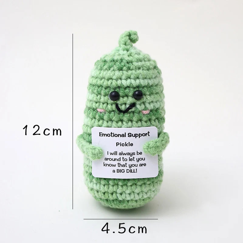 Positive Energy Potato Doll Hug Pocket Mini Handmade Wool Knitting Dolls Funny Emotional Support Plant Crochet Gift for Birthday
