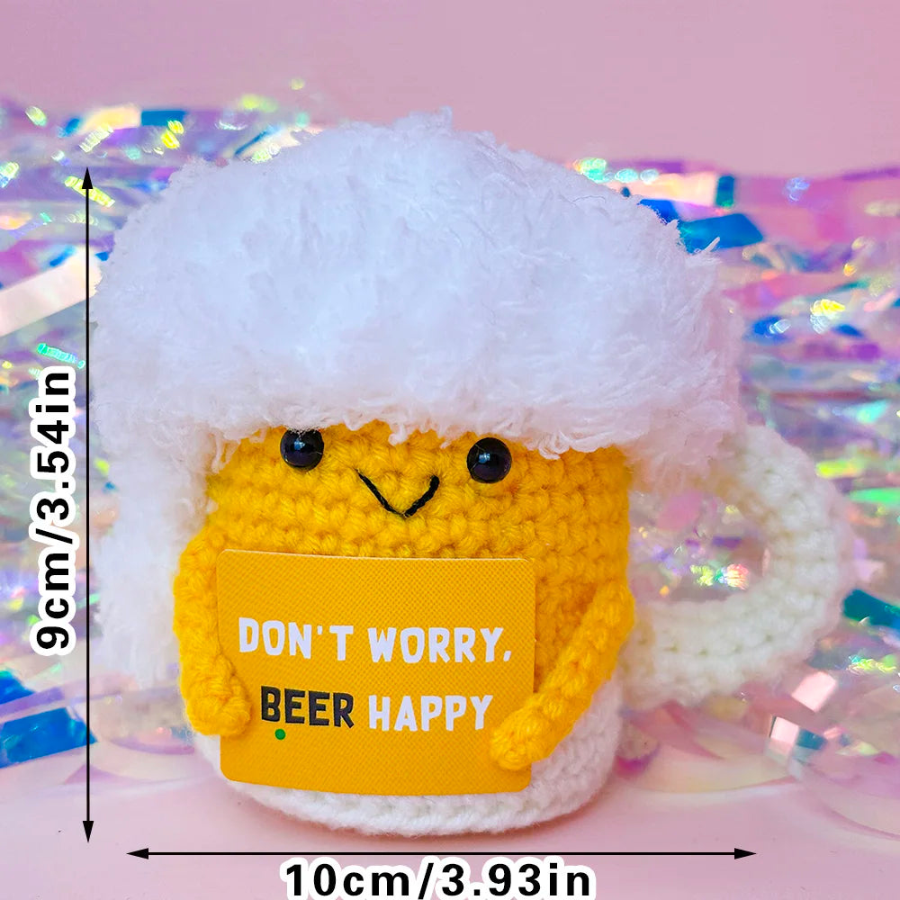 Positive Energy Potato Doll Hug Pocket Mini Handmade Wool Knitting Dolls Funny Emotional Support Plant Crochet Gift for Birthday