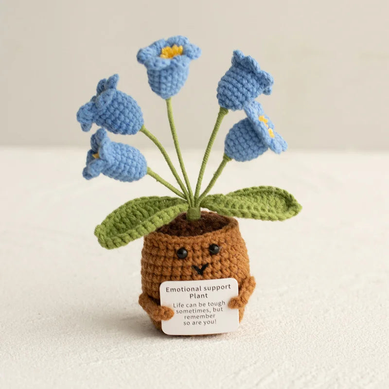 33 Styles Crochet potted tabletop Words of encouragement forget-me-not crochet orange convolia heart-warming ornament