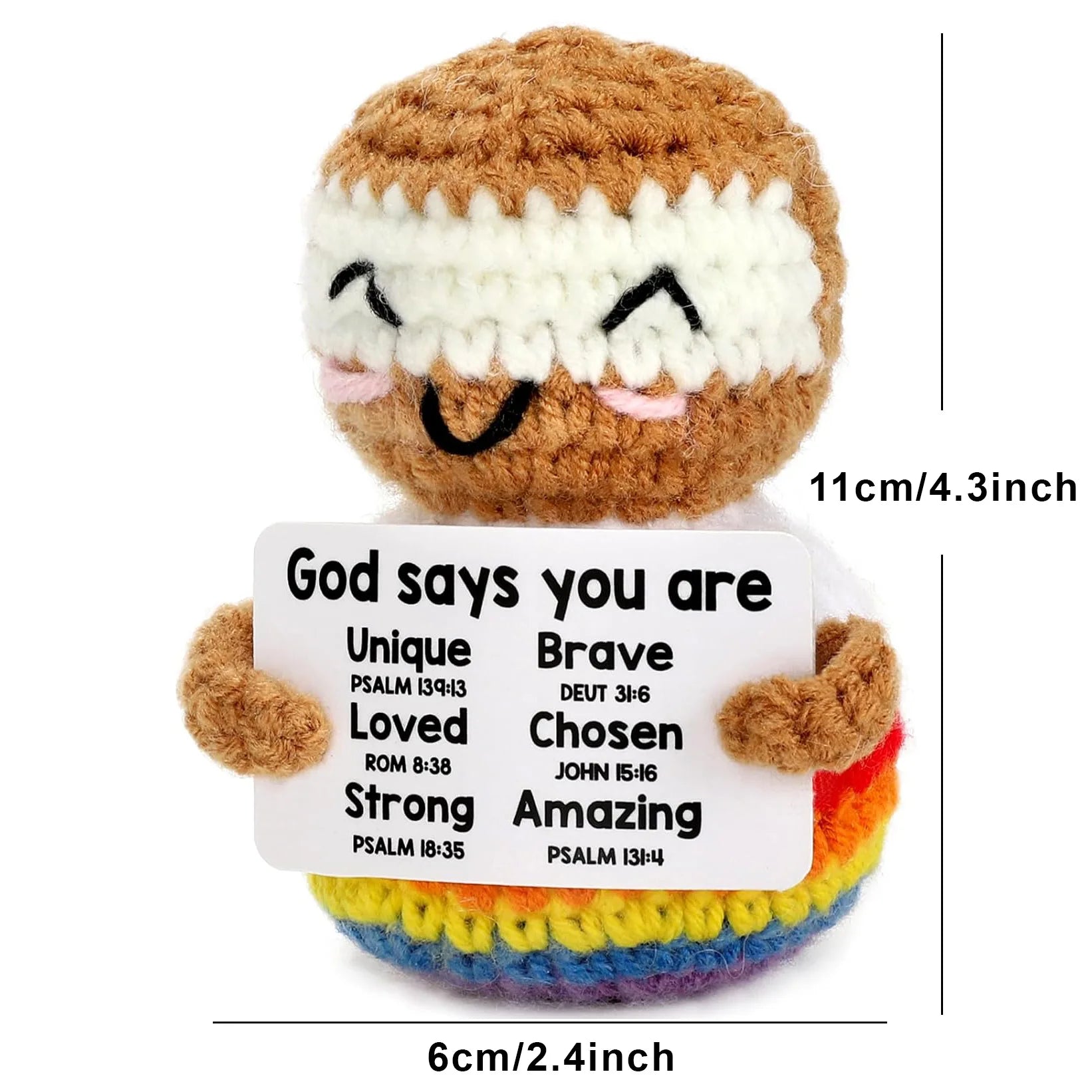 Positive Energy Potato Doll Hug Pocket Mini Handmade Wool Knitting Dolls Funny Emotional Support Plant Crochet Gift for Birthday