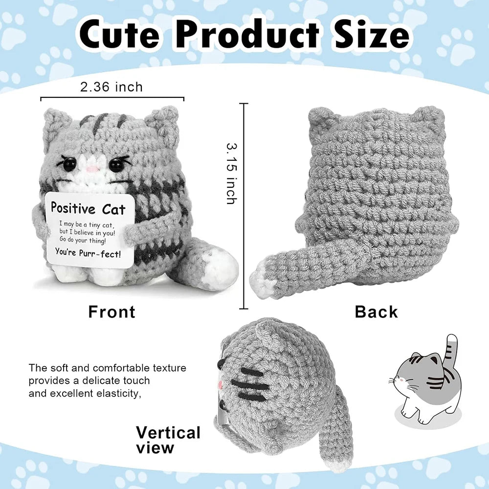 Positive Energy Potato Doll Hug Pocket Mini Handmade Wool Knitting Dolls Funny Emotional Support Plant Crochet Gift for Birthday