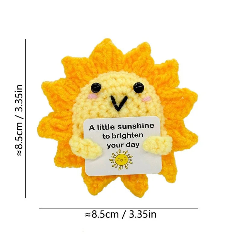 Positive Energy Potato Doll Hug Pocket Mini Handmade Wool Knitting Dolls Funny Emotional Support Plant Crochet Gift for Birthday